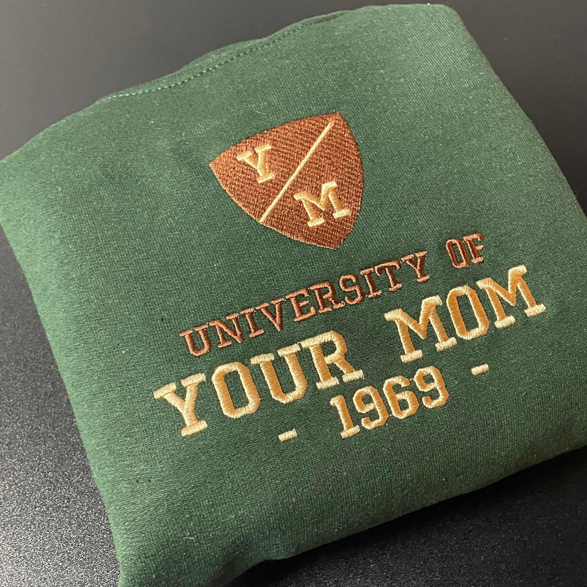 University of Your Mom Embroidered Sweatshirt- Unisex Sweatshirt - Funny Yo Mama -(1969)