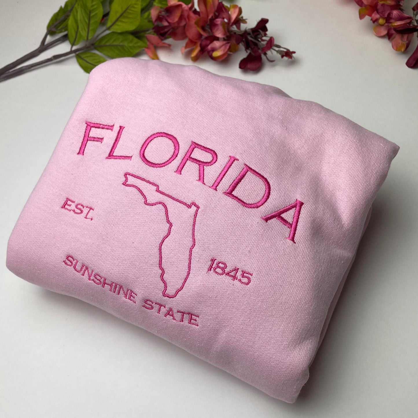 Flordia Embroidered Sweatshirt- Flordia T-Shirt and Sweatshirt