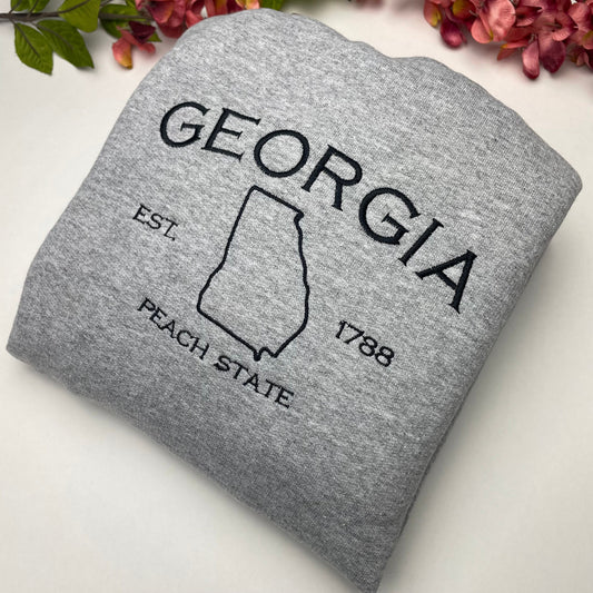Georgia Embroidered Sweatshirt- Georgia T-Shirt and Sweatshirt