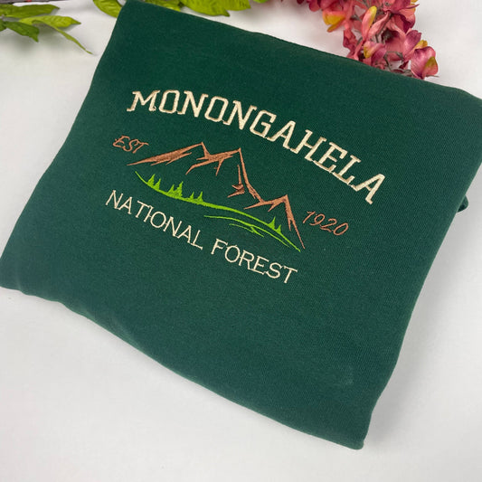 Monongahela National Forest Embroidered Crewneck-embroidered Crewneck-National Park Sweatshirt