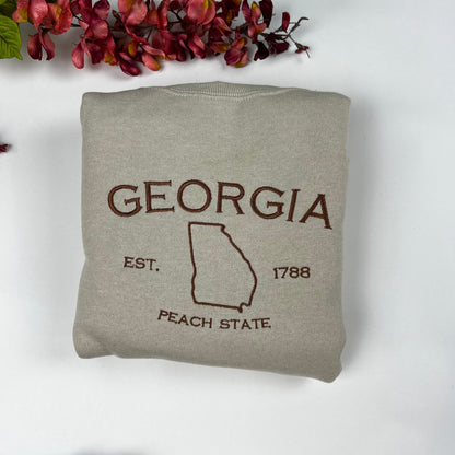 Georgia Embroidered Sweatshirt- Georgia T-Shirt and Sweatshirt