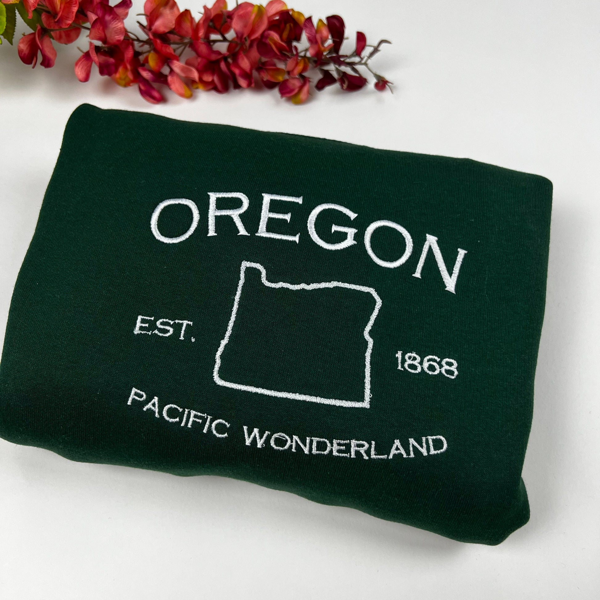 Oregon Embroidered Sweatshirt- Oregon T-Shirt and Sweatshirt - Portland(MAP)