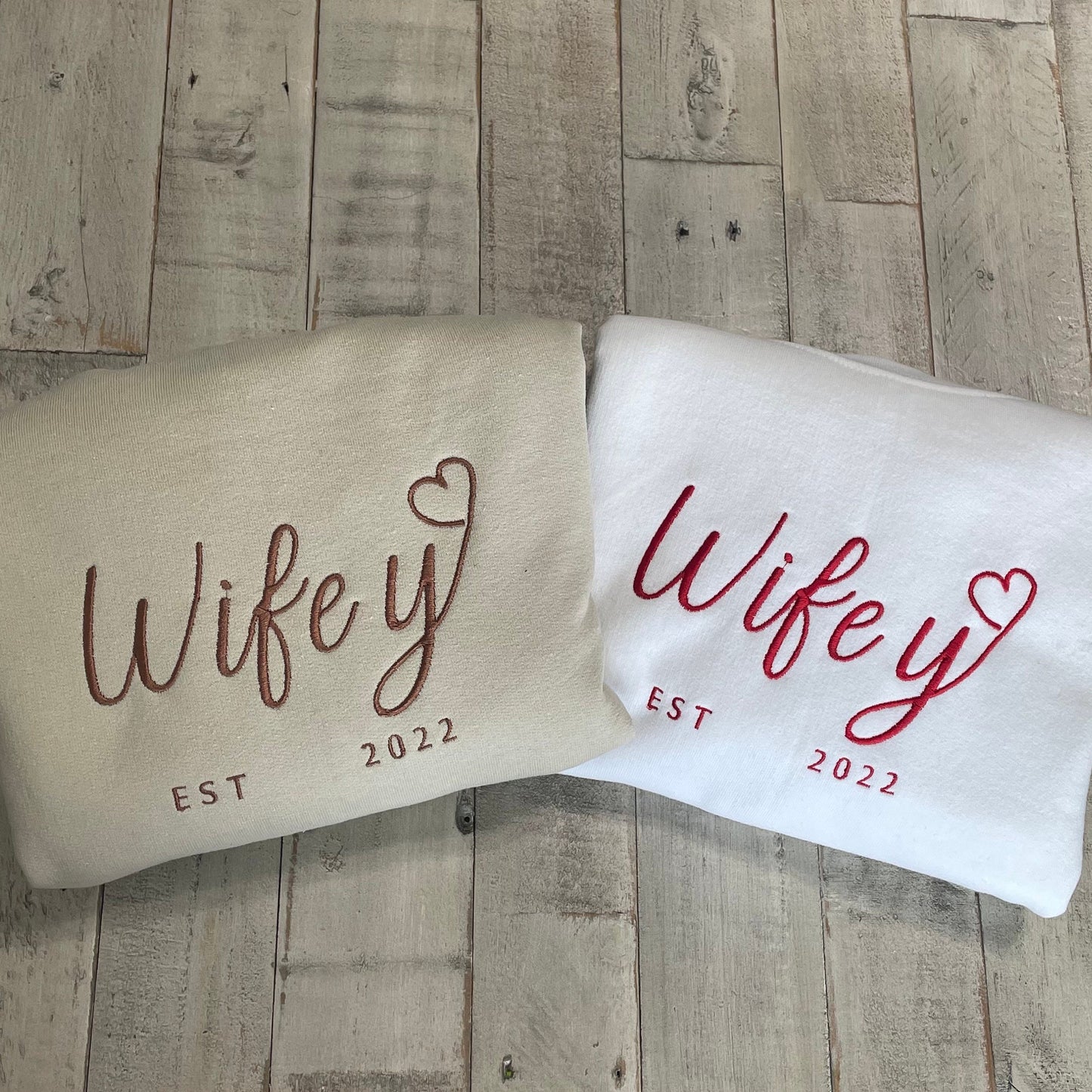 Wifey Sweatshirt - Bride Sweatshirt - Personalized Bride Gift - Embroidered Sweatshirt