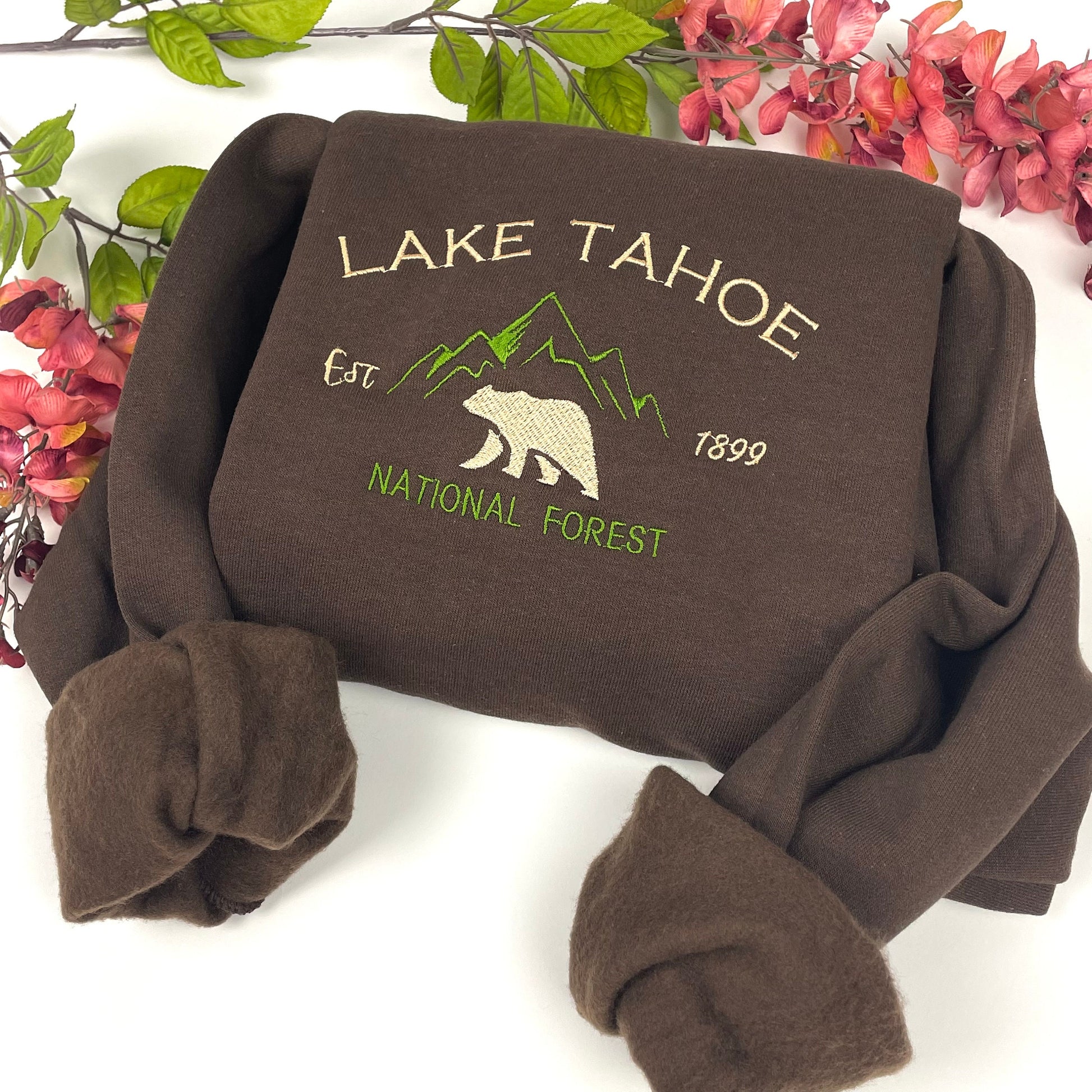 Custom Lake Tahoe Embroidered Crewneck | National Park Sweatshirt | Unisex Gift | Nature-Inspired Apparel