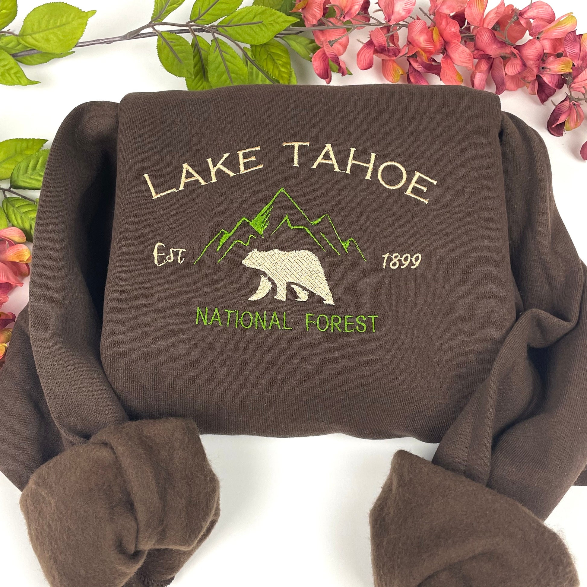 Custom Lake Tahoe Embroidered Crewneck | National Park Sweatshirt | Unisex Gift | Nature-Inspired Apparel