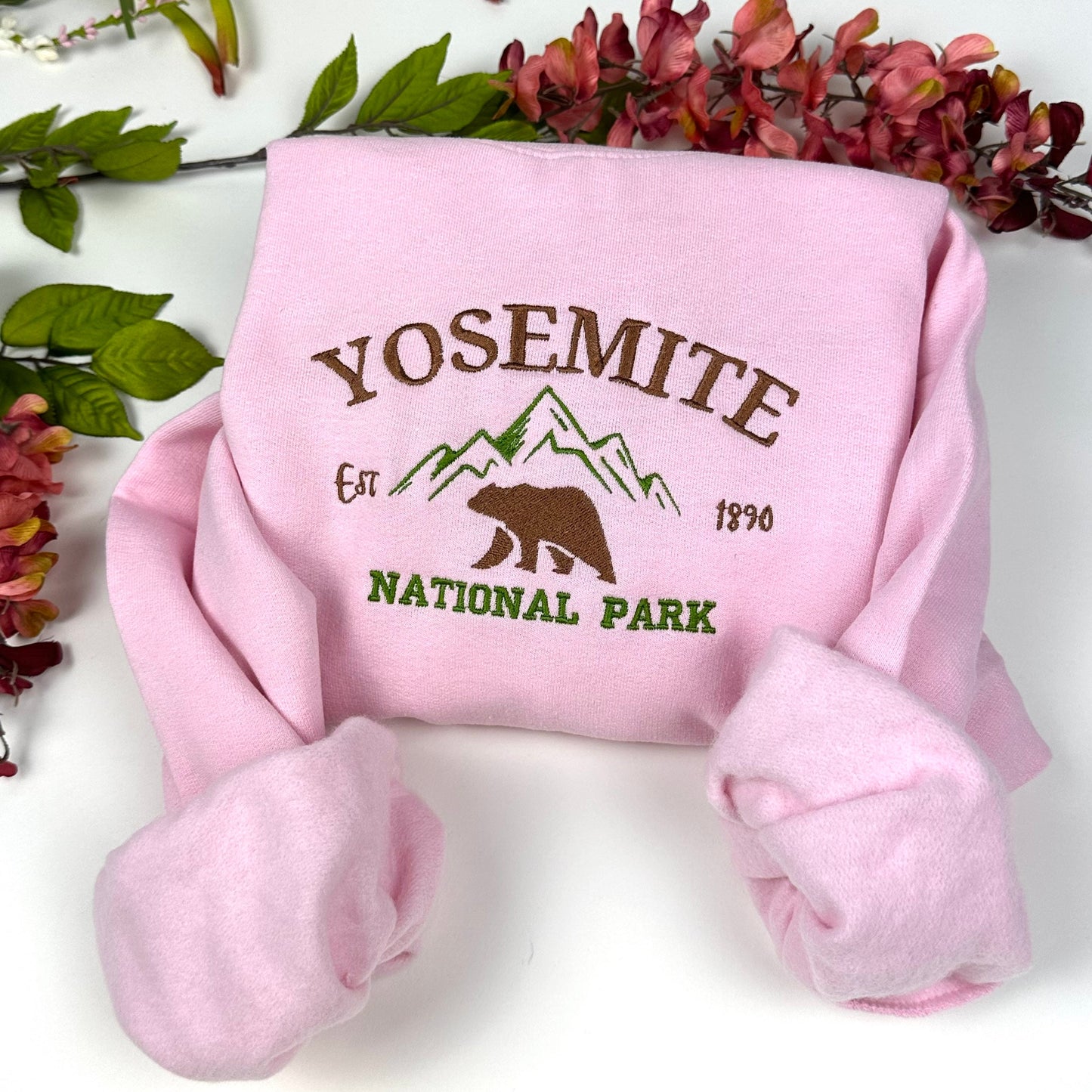 Yosemite National Park Embroidered Crewneck-embroidered Crewneck-National Park Sweatshirt