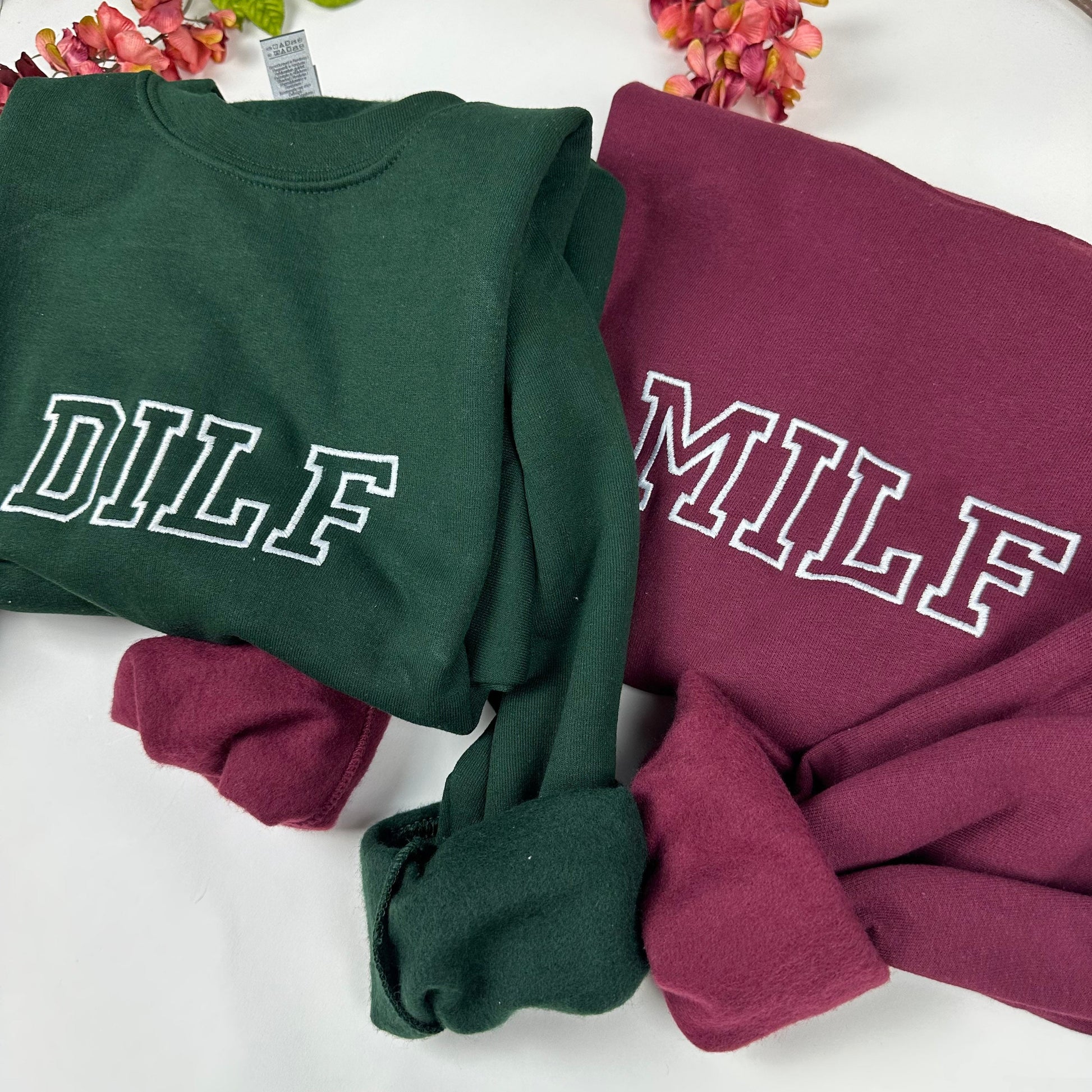 Milf Embroidered Crewneck- Milf Sweatshirt - Trendy Crewneck