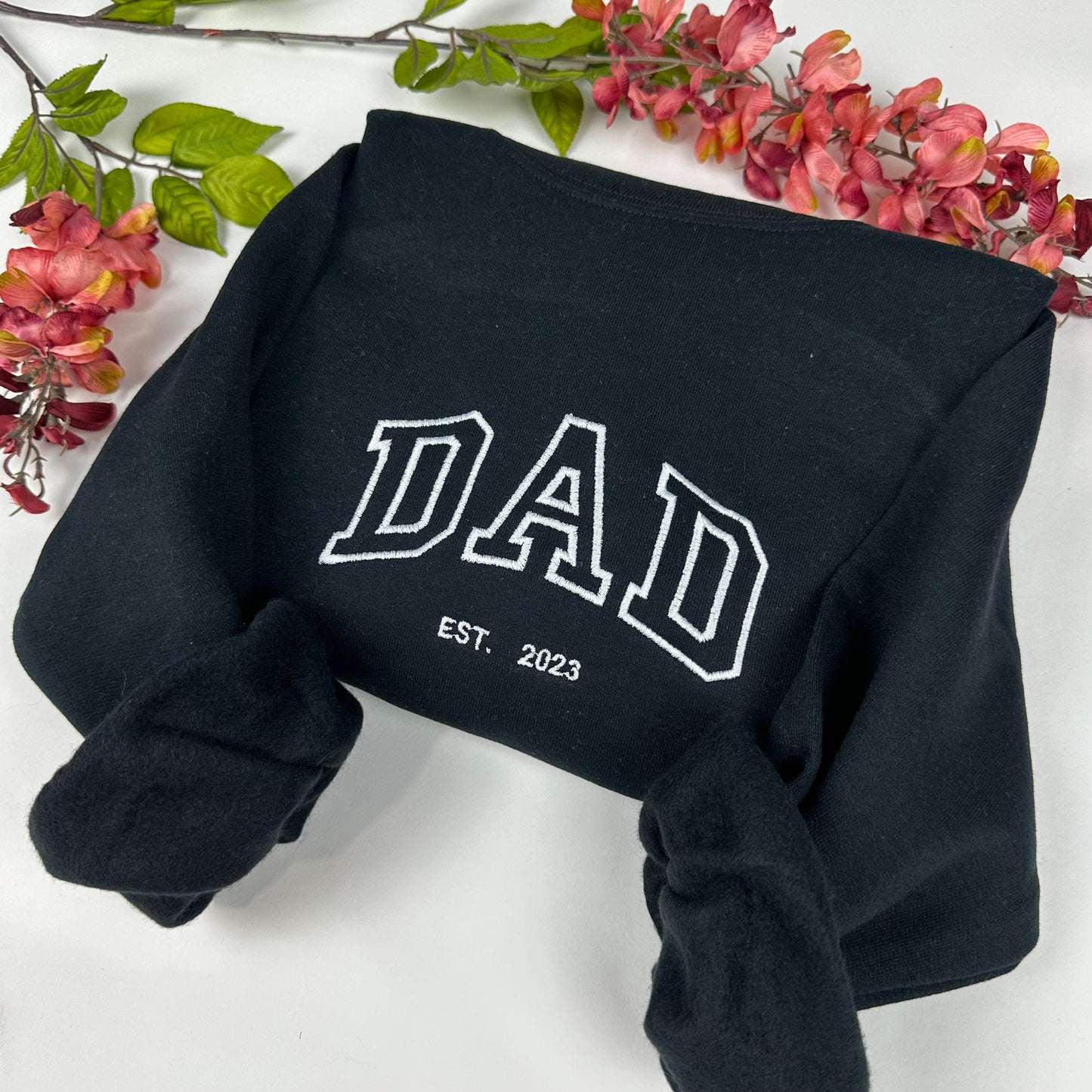 Mommy/Daddy Embroidered Crewneck Sweatshirt - Mother’s day Gift (Custom EST Date)