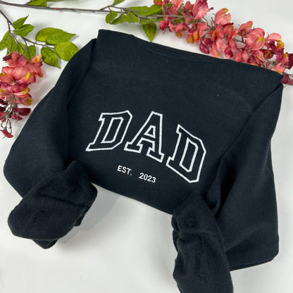 Mommy/Daddy Embroidered Crewneck Sweatshirt - Mother’s day Gift (Custom EST Date)