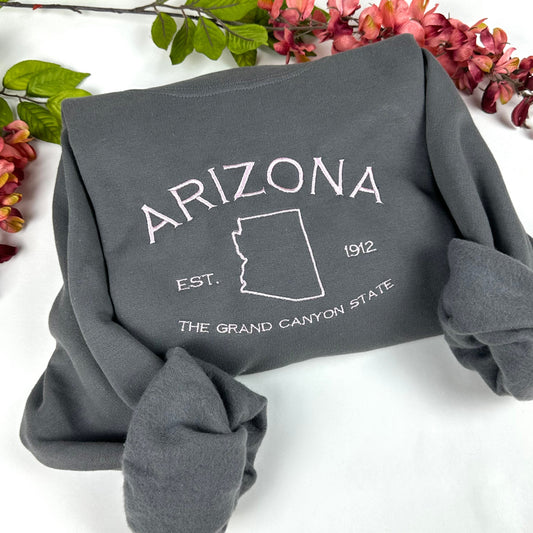 Arizona Embroidered Sweatshirt- Arizona T-Shirt and Sweatshirt