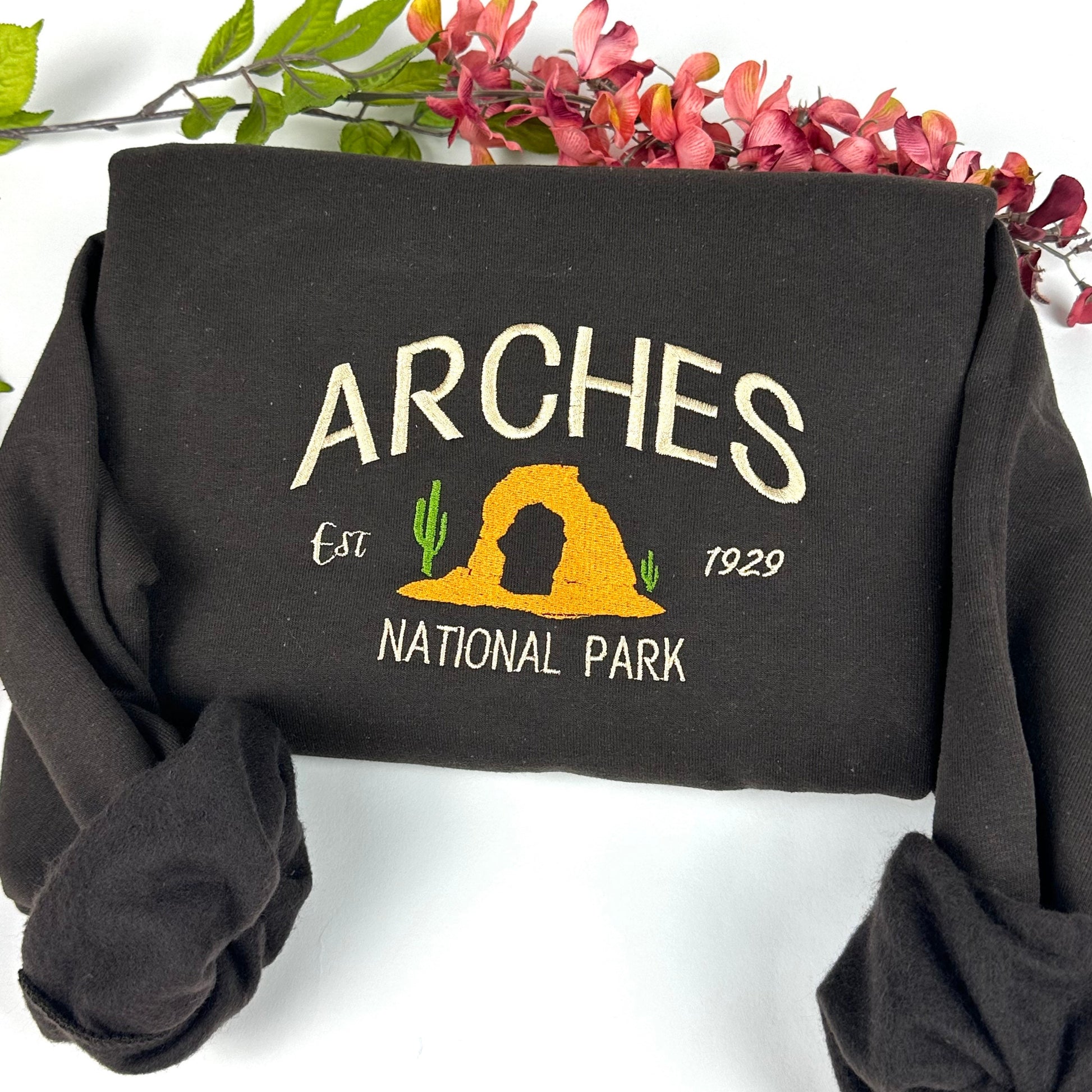 Arches National Park Embroidered Crewneck Sweatshirt