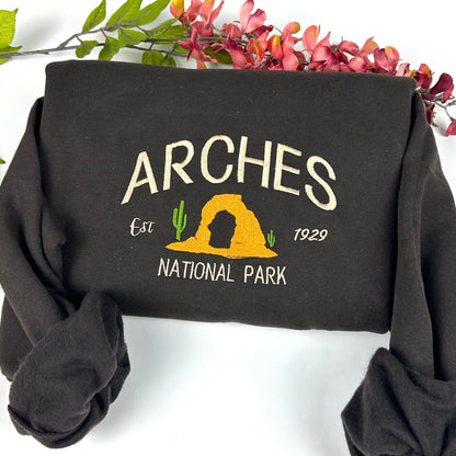 Arches National Park Embroidered Crewneck Sweatshirt