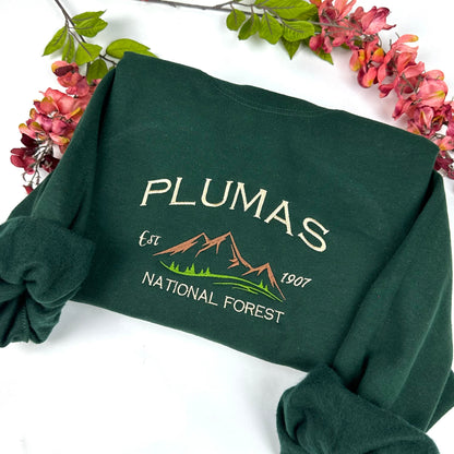 Plumas National Park Embroidered Crewneck Sweatshirt