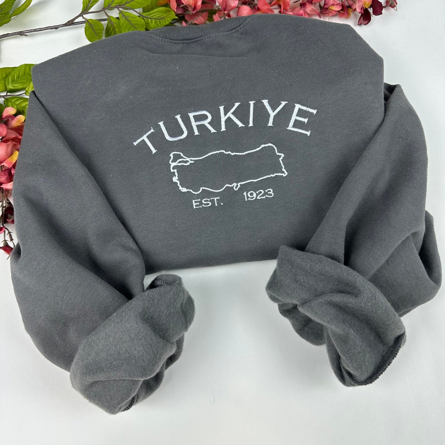 Turkey Embroidered Sweater -Turkiey Shirt. Custom your Map and country