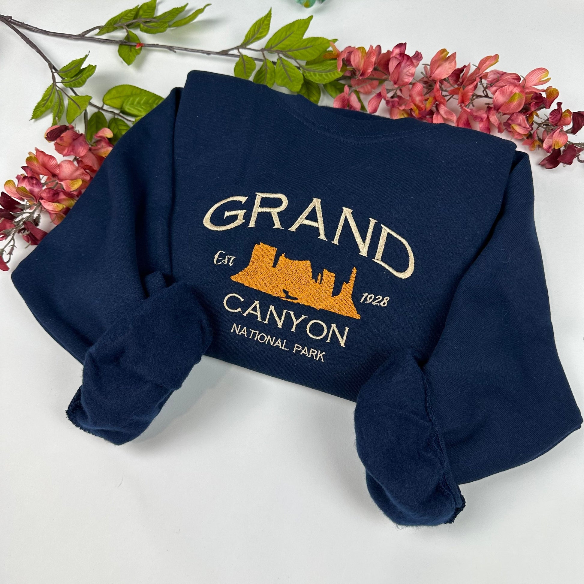Grand Canyon Embroidered Crewneck-Embroidered Sweatshirt-National Park