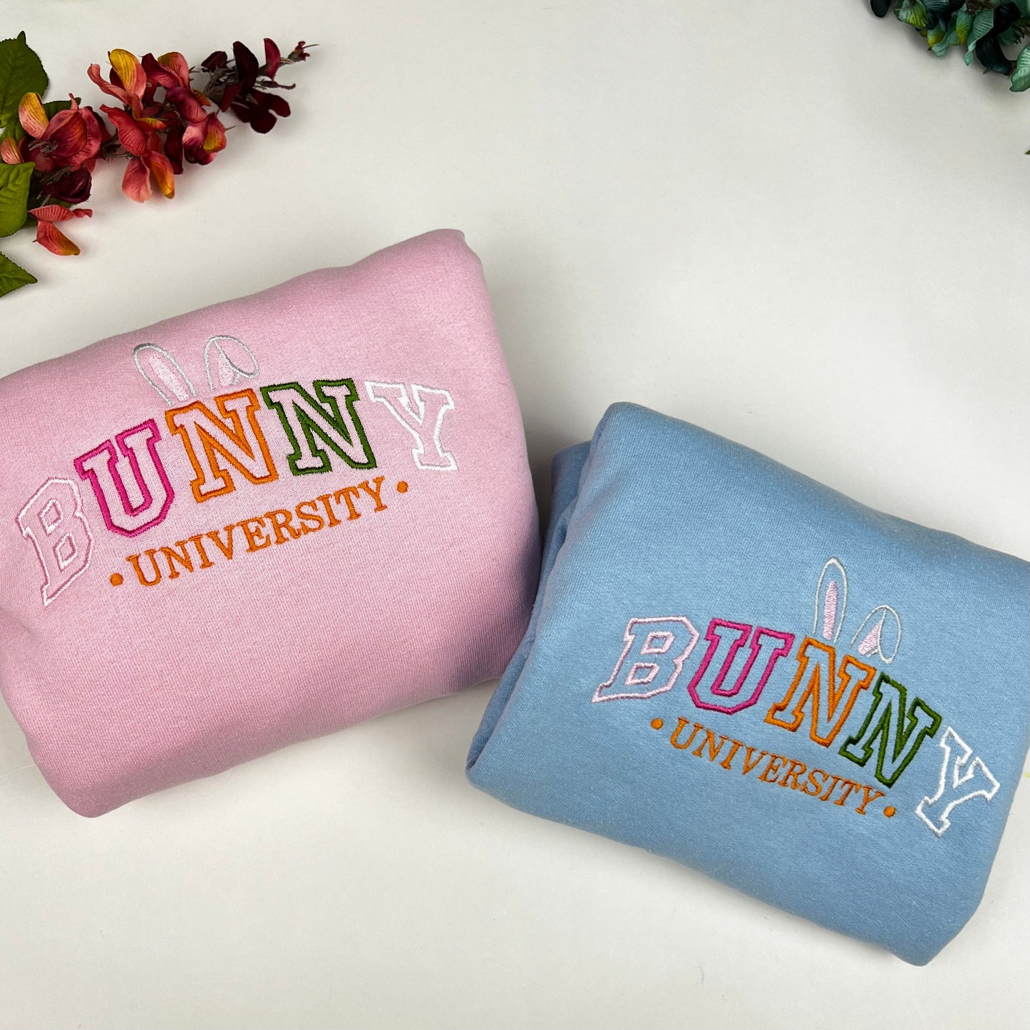 Easter Embroidered Sweatshirt- Easter Shirt- Easter Bunny Sweatshirt
