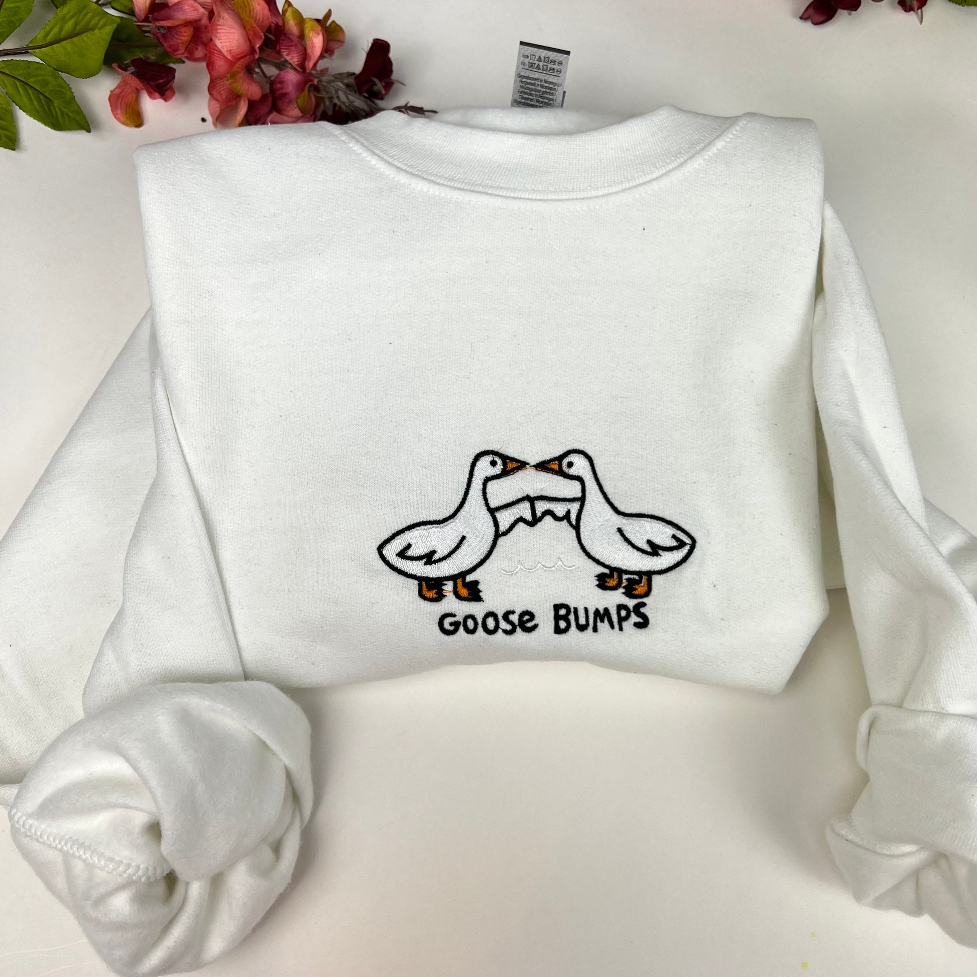 Embroidered Goose Bumps Sweatshirt/ Silly Goose Embroidered crewneck \ Funny T-shirt Unisex