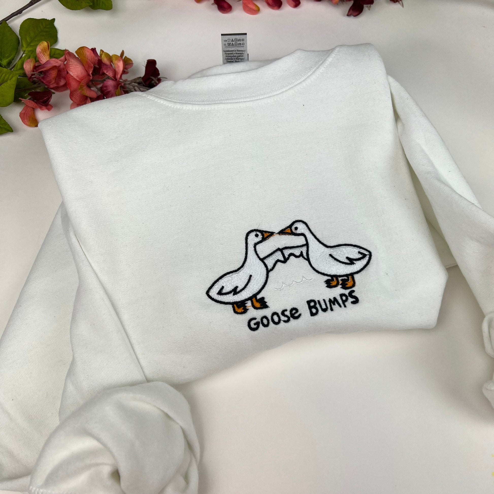 Embroidered Goose Bumps Sweatshirt/ Silly Goose Embroidered crewneck \ Funny T-shirt Unisex