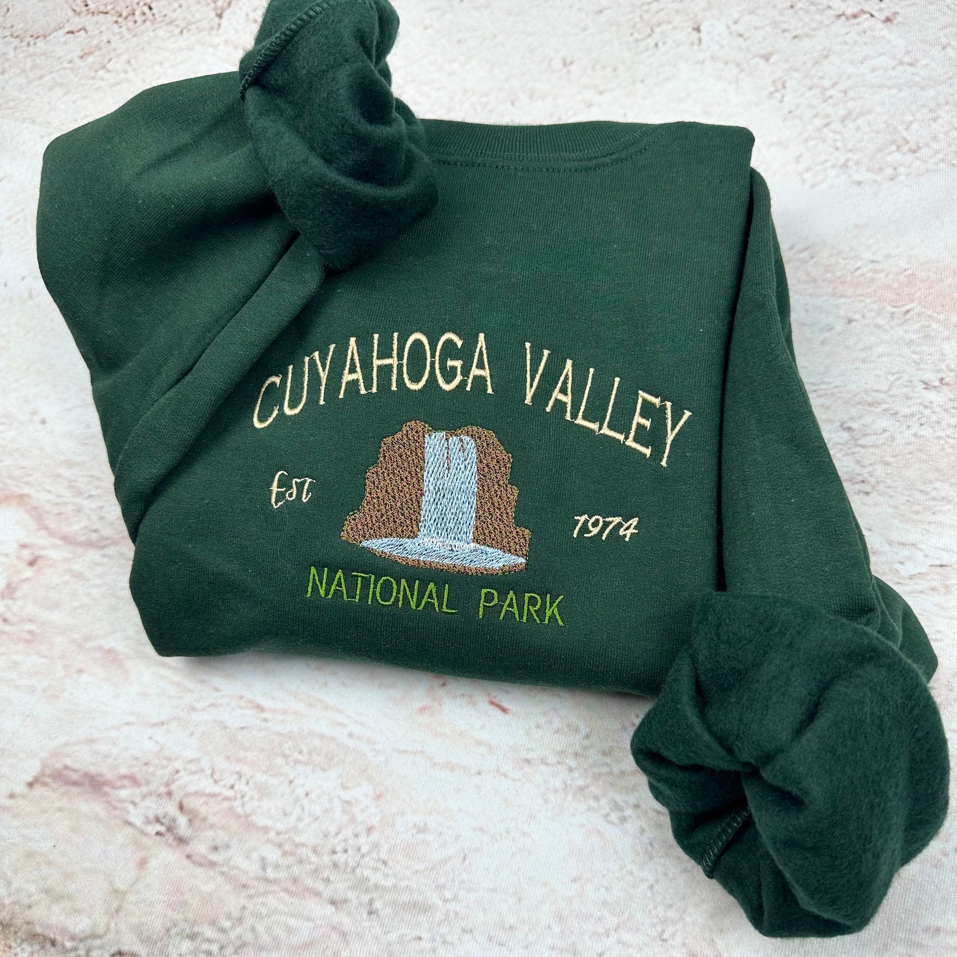 Cuyahoga Valley Embroidered Sweatshirt-National Park Shirt