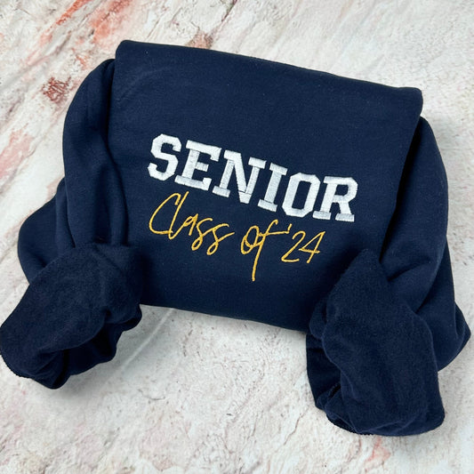 Custom Senior Class Sweatshirt- Custom Senior year embroidered sweatshirt . Senior Class of 2025 - Personalized Graduation gift