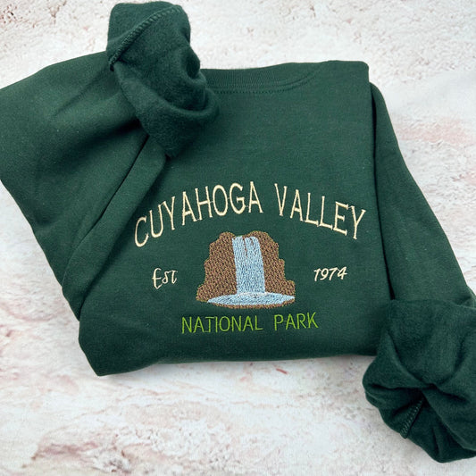 Cuyahoga Valley Embroidered Sweatshirt-National Park Shirt