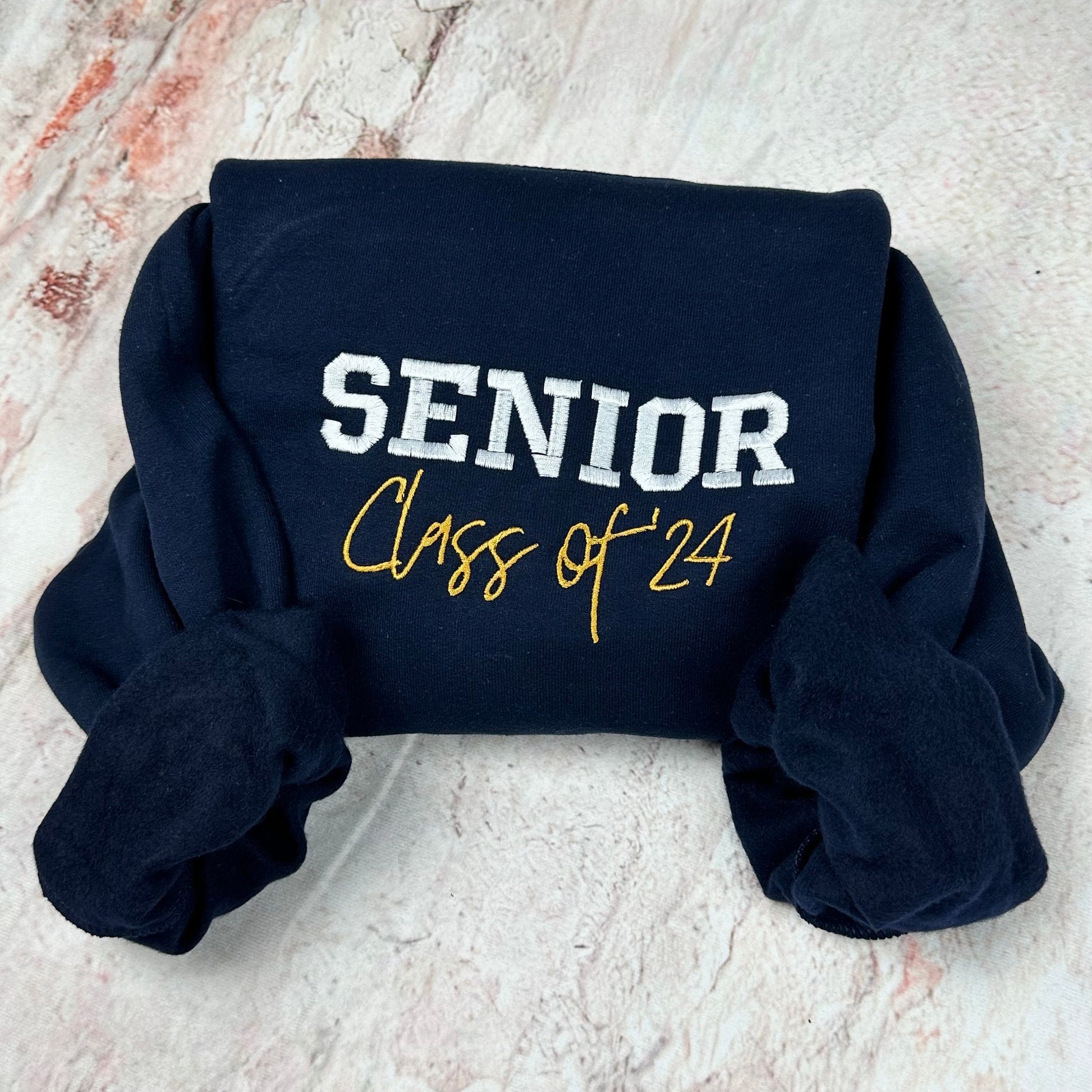 Custom Senior Class Sweatshirt- Custom Senior year embroidered sweatshirt . Senior Class of 2025 - Personalized Graduation gift