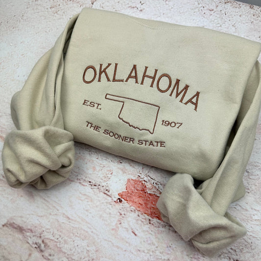 Oklahoma Embroidered T-Shirt and Sweatshirt - Oklahoma State