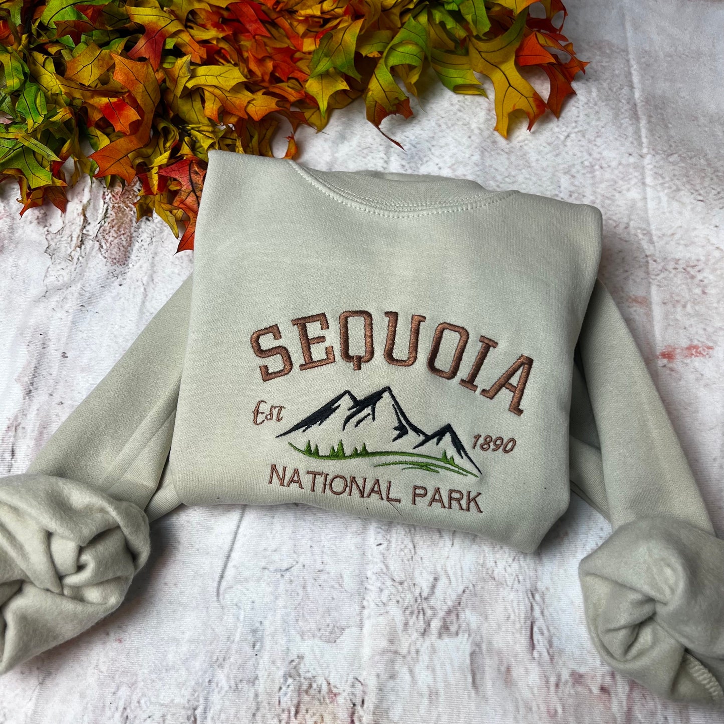 Sequoia National Park Embroidered Crewneck-embroidered Crewneck-National Park Sweatshirt