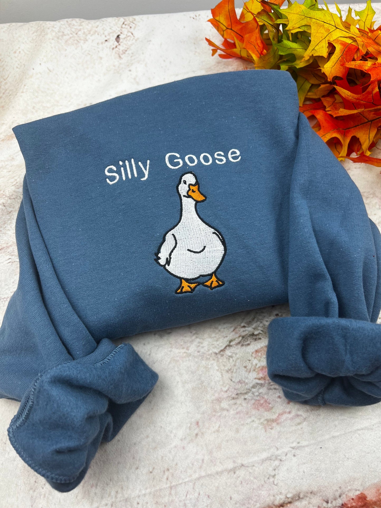 Silly Goose Embroidered sweatshirt t-shirt- Goose Embroidered T-shirt- Funny shirt- Comfort colors T-shirt And Sweatshirt