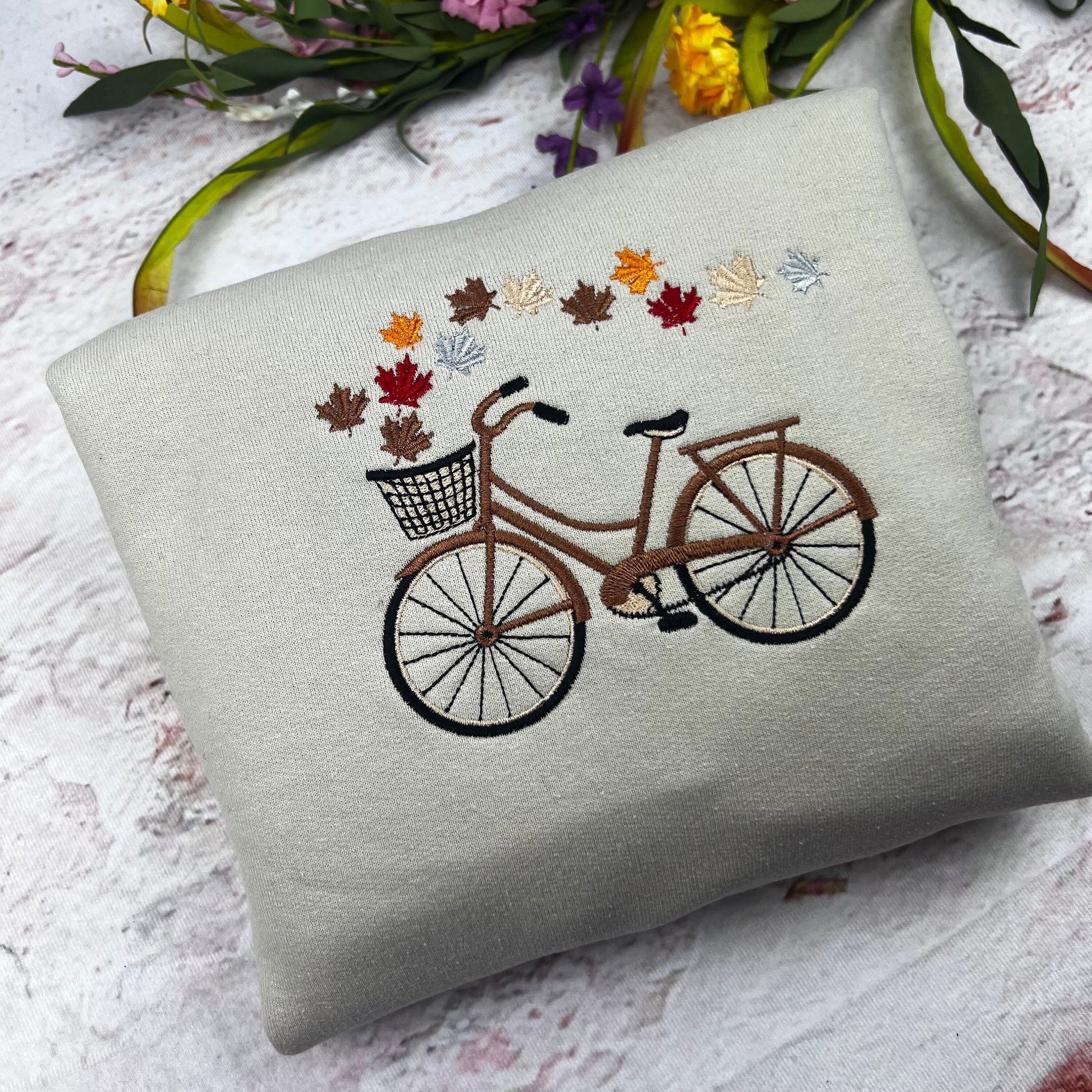 Autumn Embroidered Sweatshirt- Halloween Fall Sweatshirts- Fall Winter Sweatshirt - Fall Colors