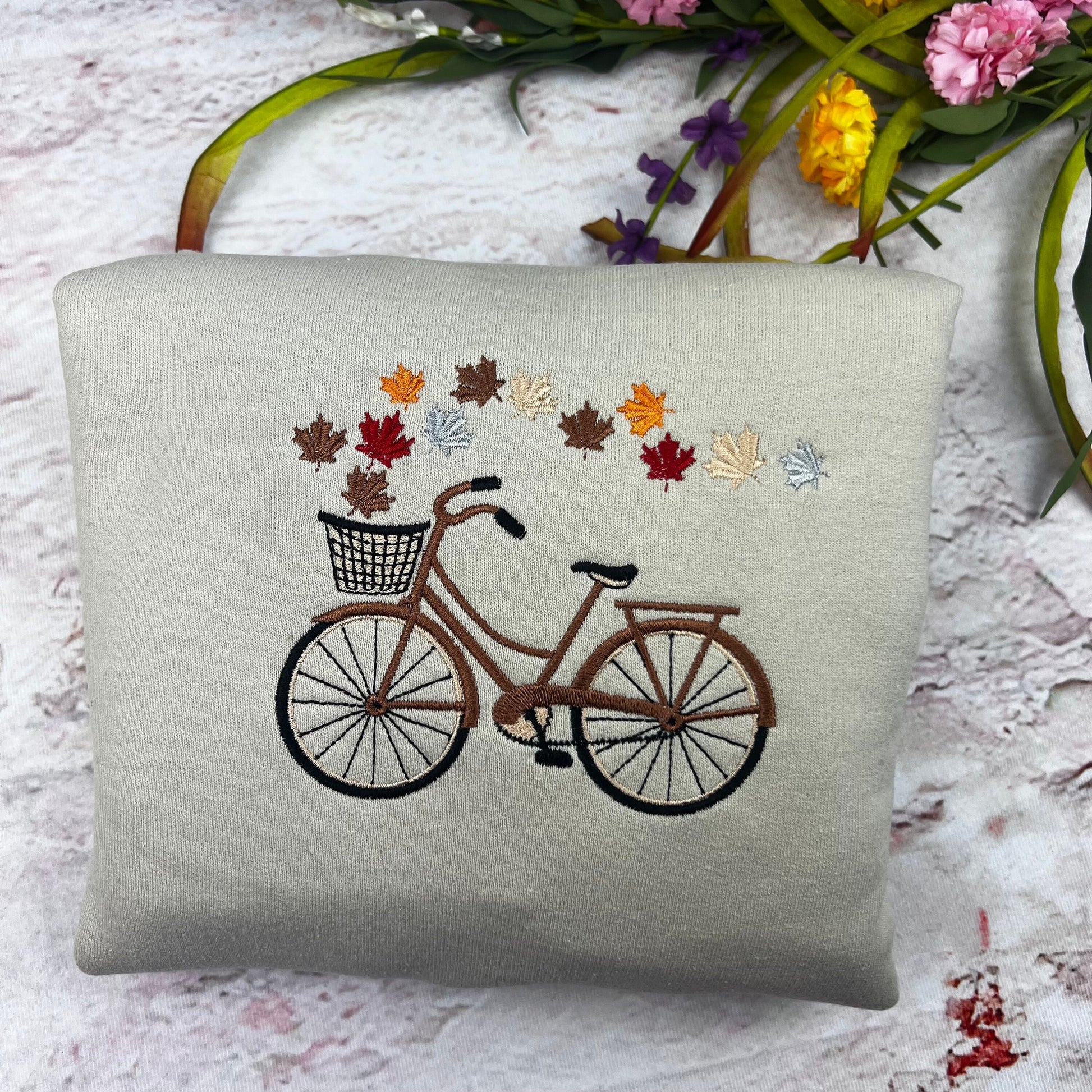 Autumn Embroidered Sweatshirt- Halloween Fall Sweatshirts- Fall Winter Sweatshirt - Fall Colors