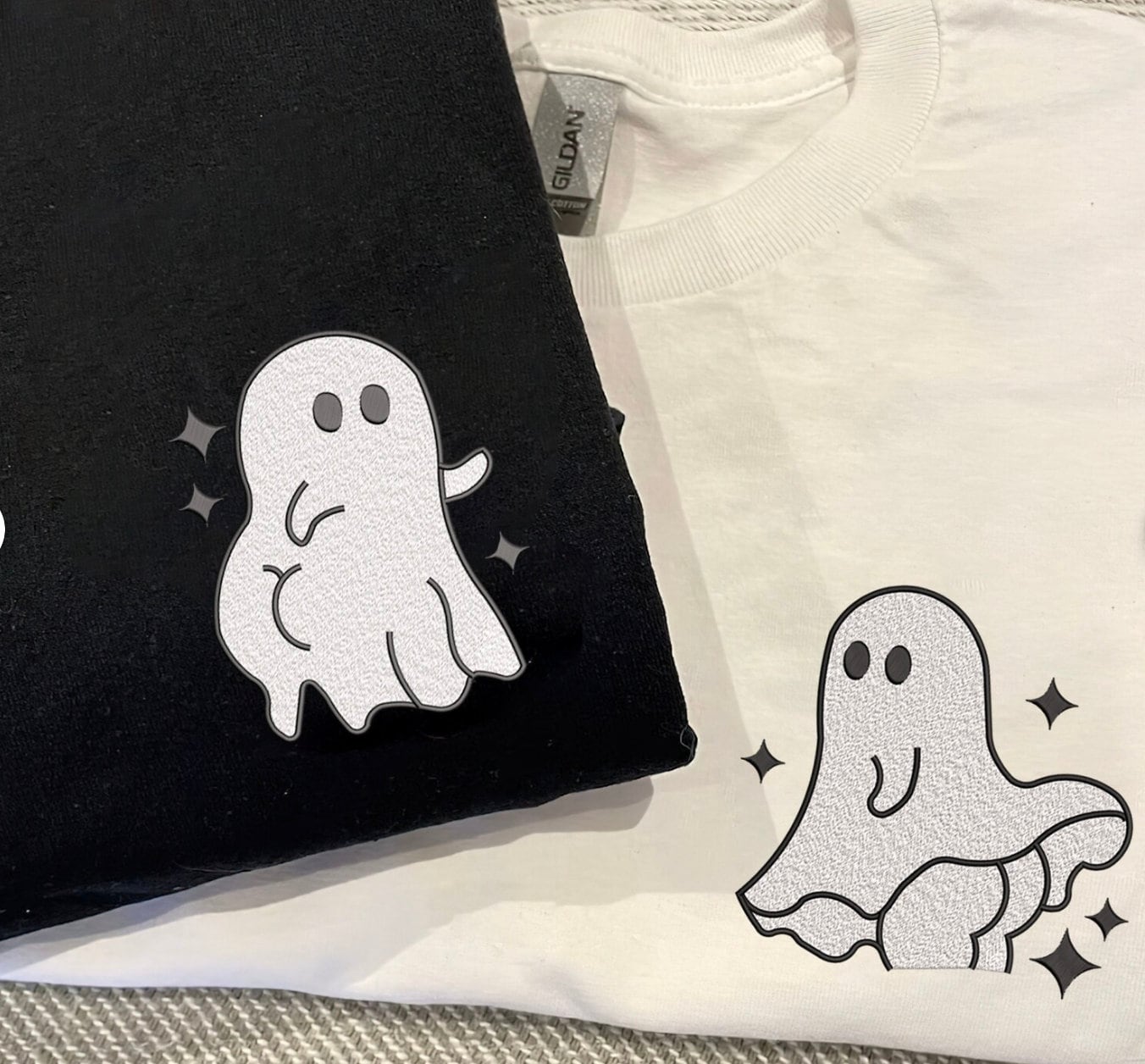 Halloween Ghosts Sweatshirt Embroidered