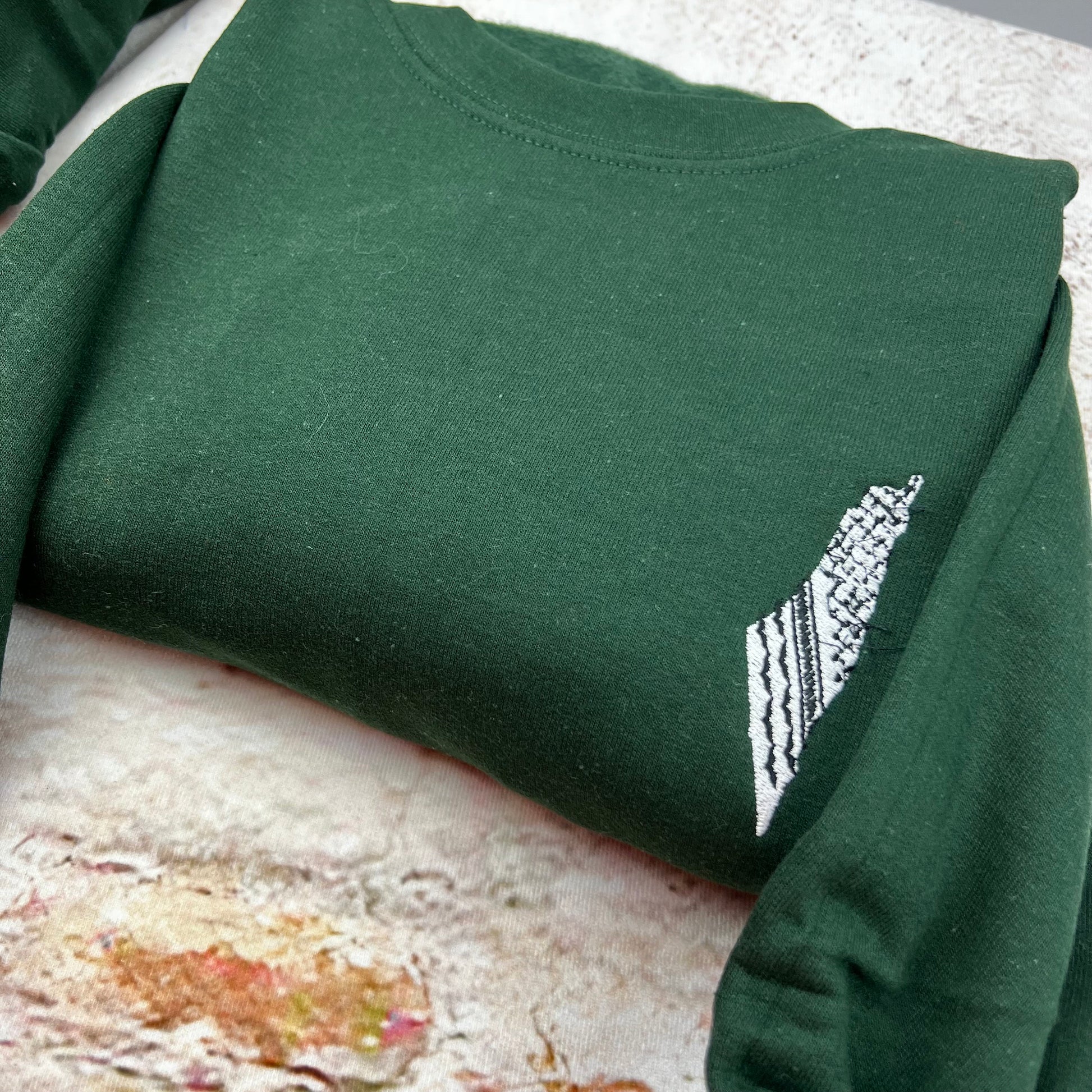 Palestine kufiya Embroidered Sweater - Palestinian Shirt