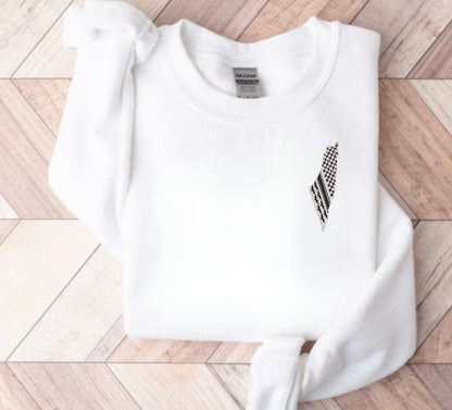 Palestine kufiya Embroidered Sweater - Palestinian Shirt