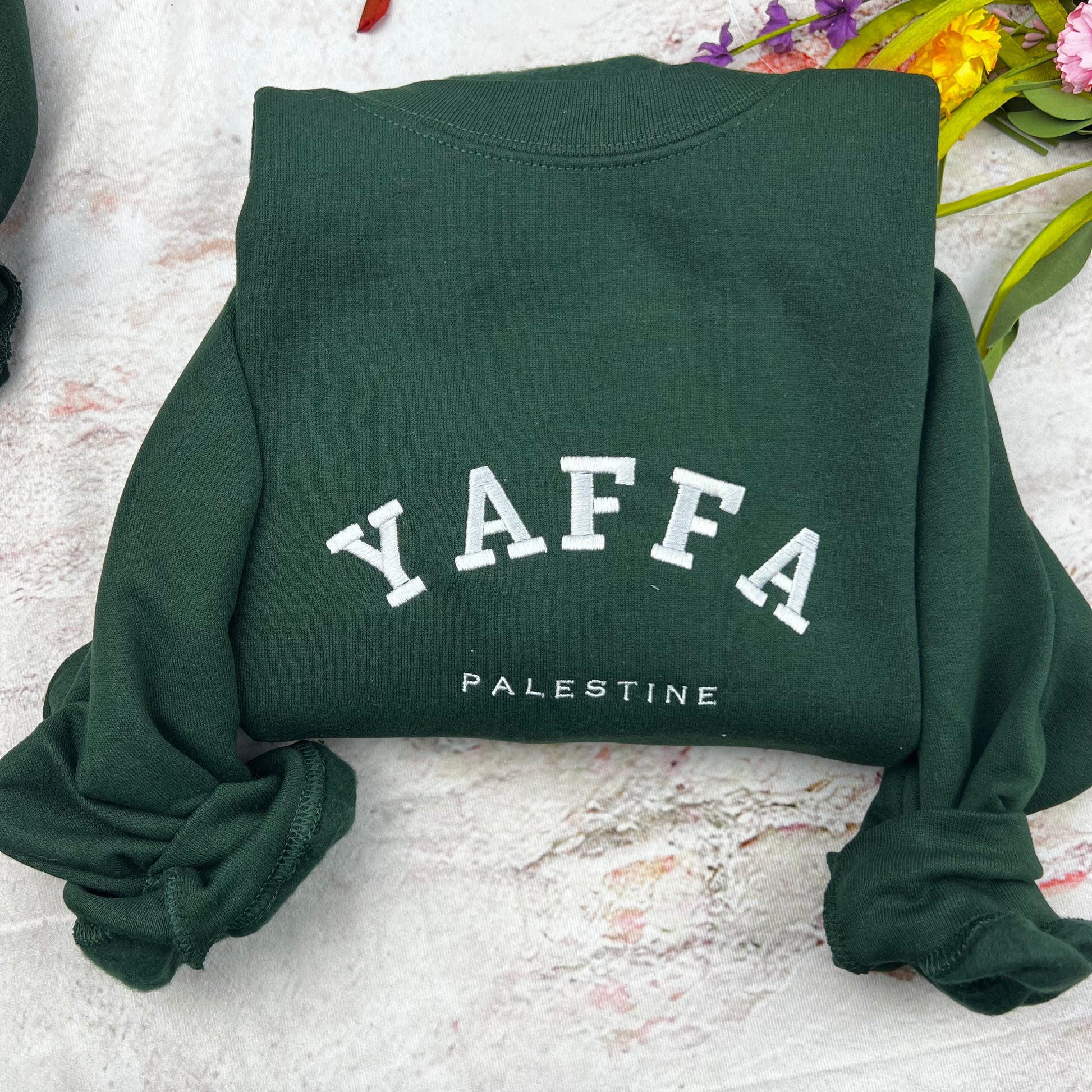 Custom Palestine City Embroidered Sweater - Palestinian Shirt