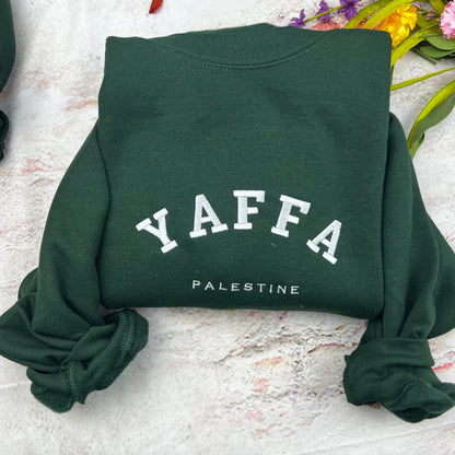 Custom Palestine City Embroidered Sweater - Palestinian Shirt