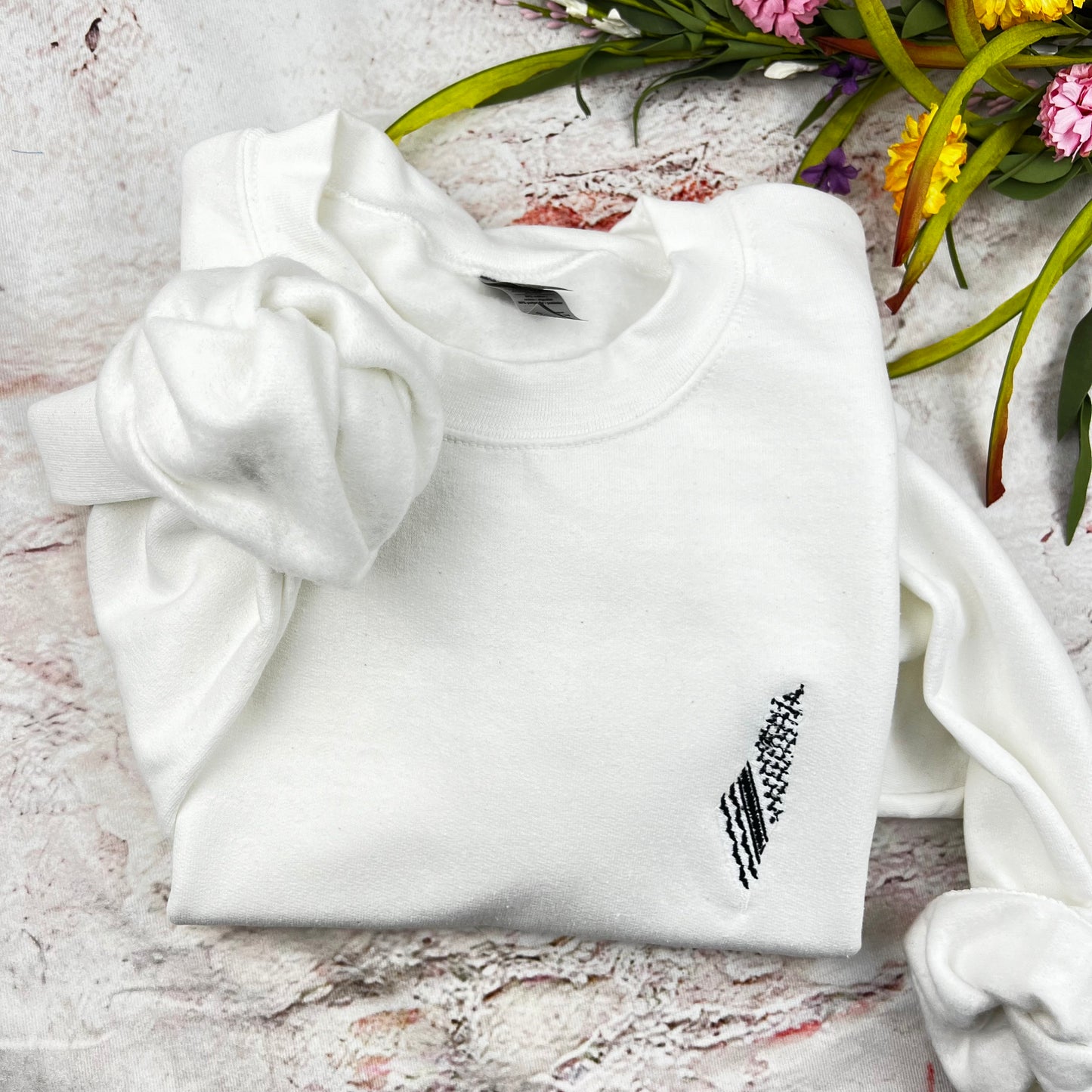 Palestine kufiya Embroidered Sweater - Palestinian Shirt