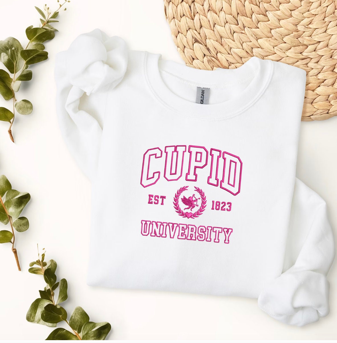 Cupid University Sweatshirt, Valentines Sweatshirt, Valentines Day Gift, Cute Bear Sweatshirt, Funny Valentine Sweater, Gift for Lover