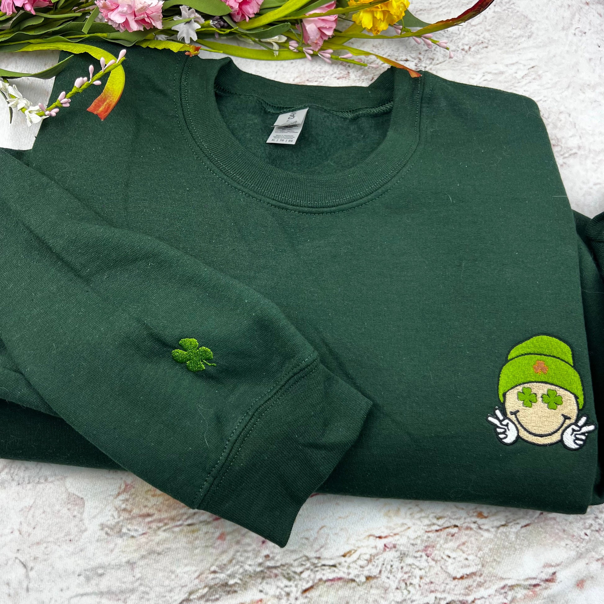 St. Patricks Sweatshirt, Saint Patricks Day Embroidered Sweatshirt