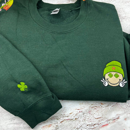 St. Patricks Sweatshirt, Saint Patricks Day Embroidered Sweatshirt