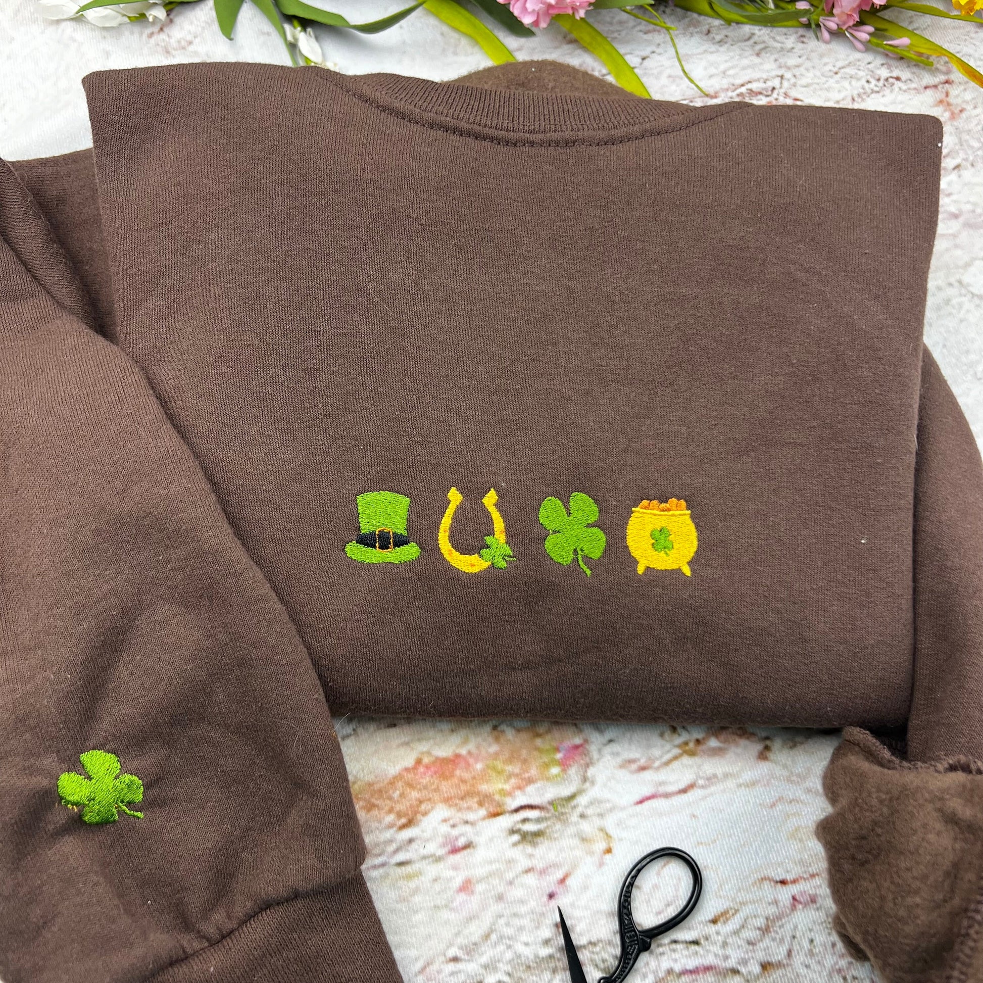 St. Patricks Sweatshirt, Saint Patricks Day Embroidered Sweatshirt