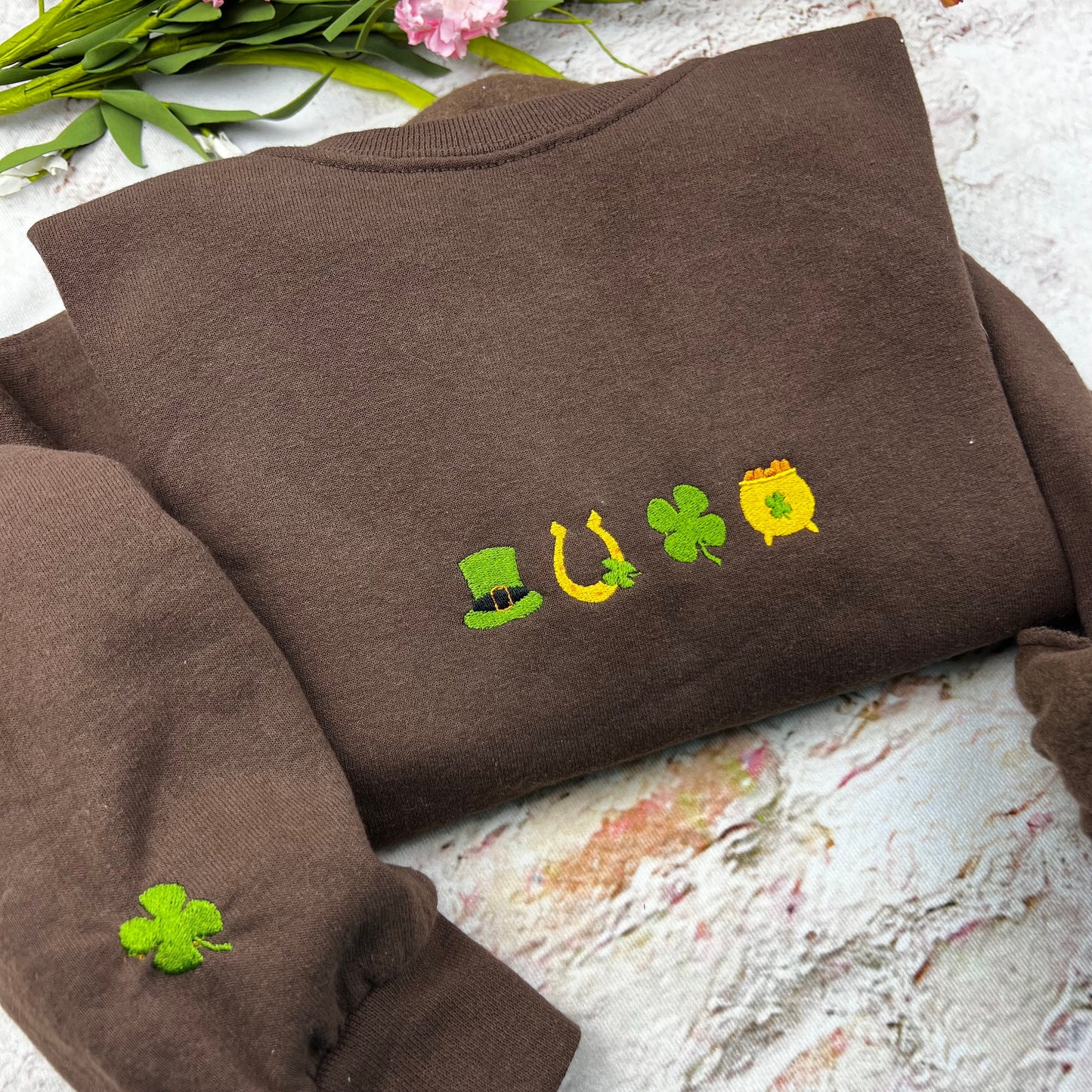 Embroidered St. Patricks day sweatshirt - Women's Saint Paddy's day outfit - Cute Saint Paddy's day wear - Lucky Sweater