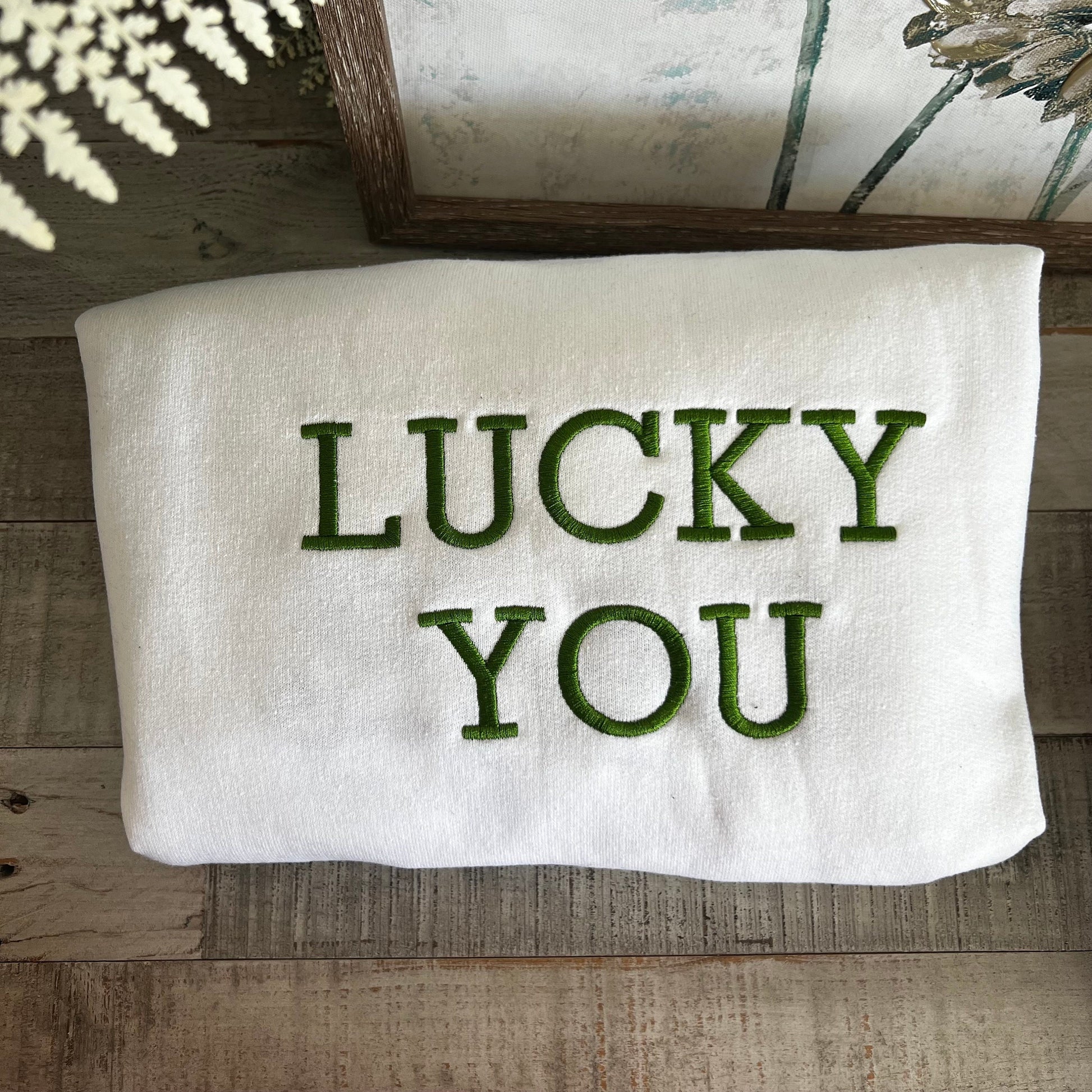 Lucky Sweatshirt, St Patty's Embroidered Sweatshirt, Unisex Lucky Crewneck Sweatshirt, Unisex St Patrick's Day Sweatshirt, Lucky Shirt.