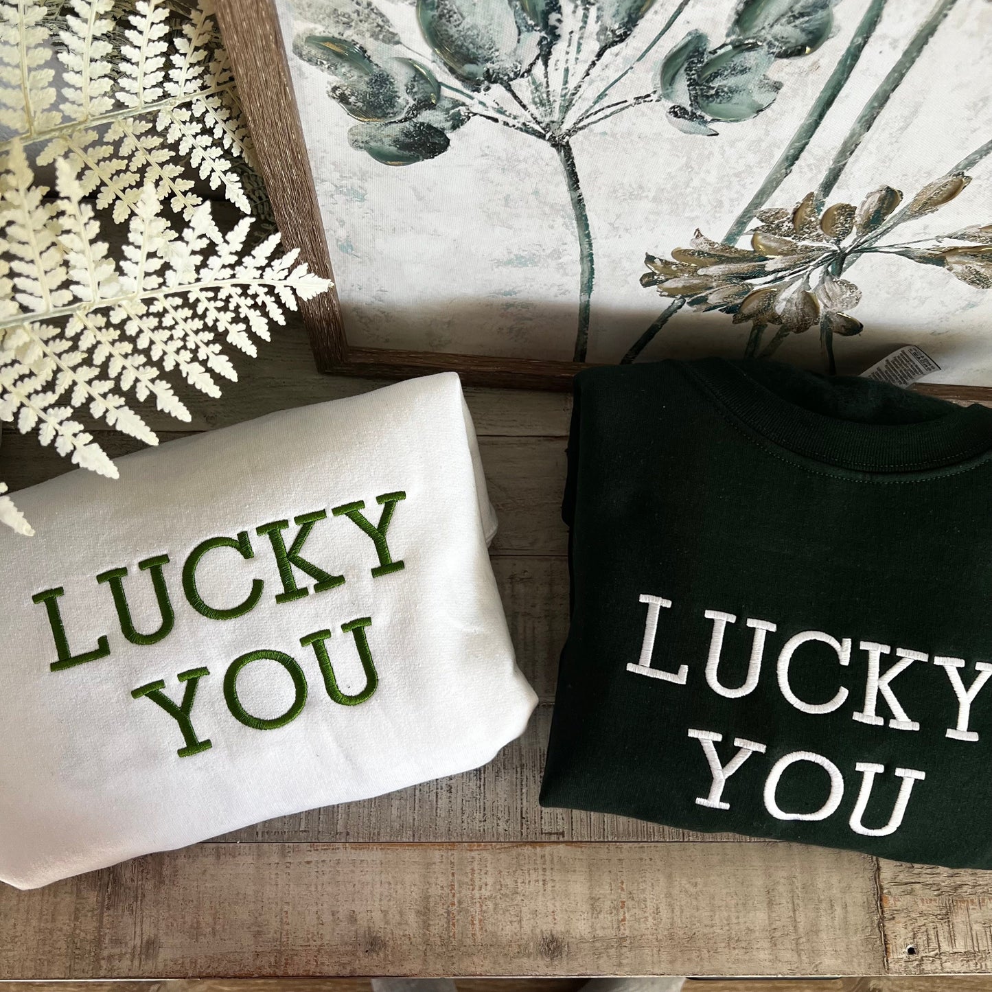Lucky Sweatshirt, St Patty's Embroidered Sweatshirt, Unisex Lucky Crewneck Sweatshirt, Unisex St Patrick's Day Sweatshirt, Lucky Shirt.