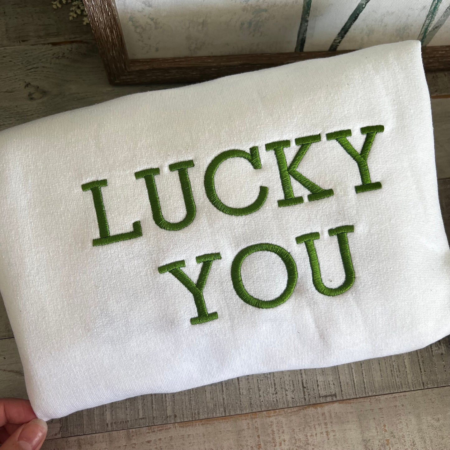 Lucky Sweatshirt, St Patty's Embroidered Sweatshirt, Unisex Lucky Crewneck Sweatshirt, Unisex St Patrick's Day Sweatshirt, Lucky Shirt.