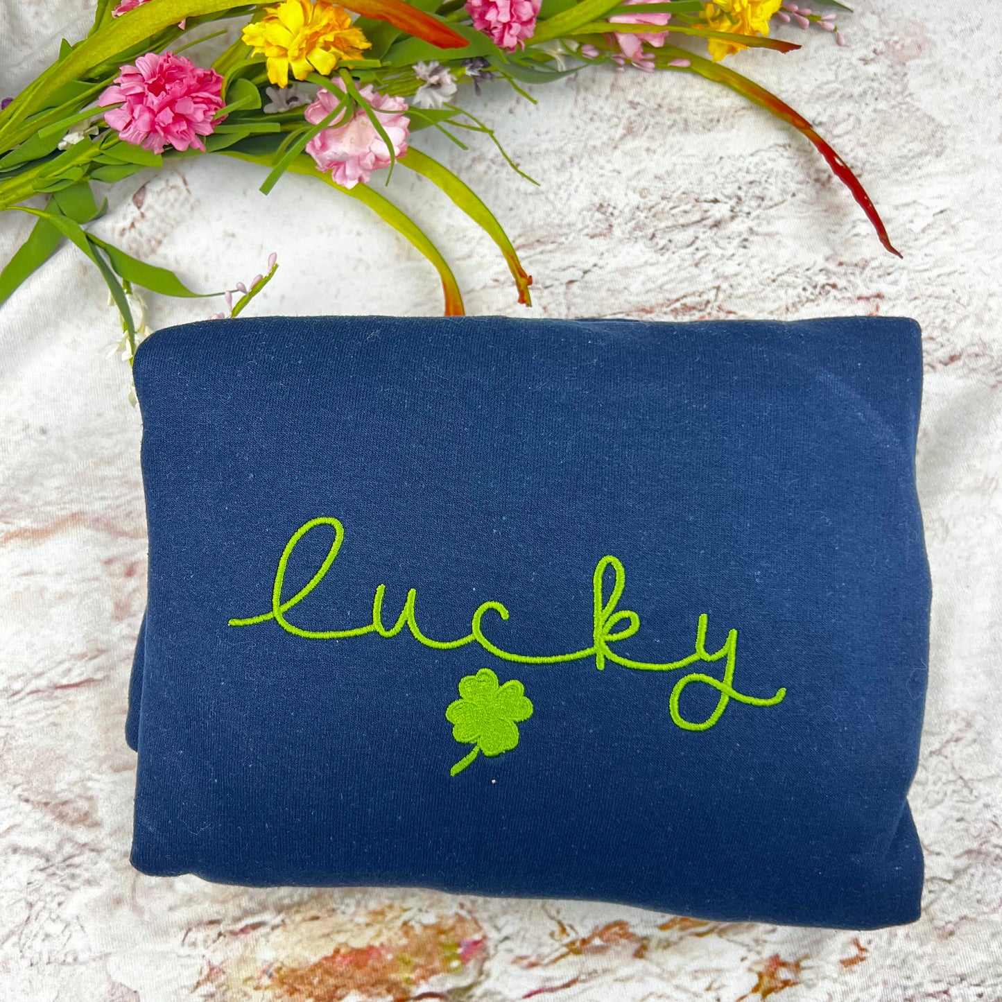 Lucky Charm Embroidered Sweatshirt, Clover Sweatshirt, St Patricks Day Sweatshirt, Saint Patrick's Pullover, Lucky Sweater, Clovers