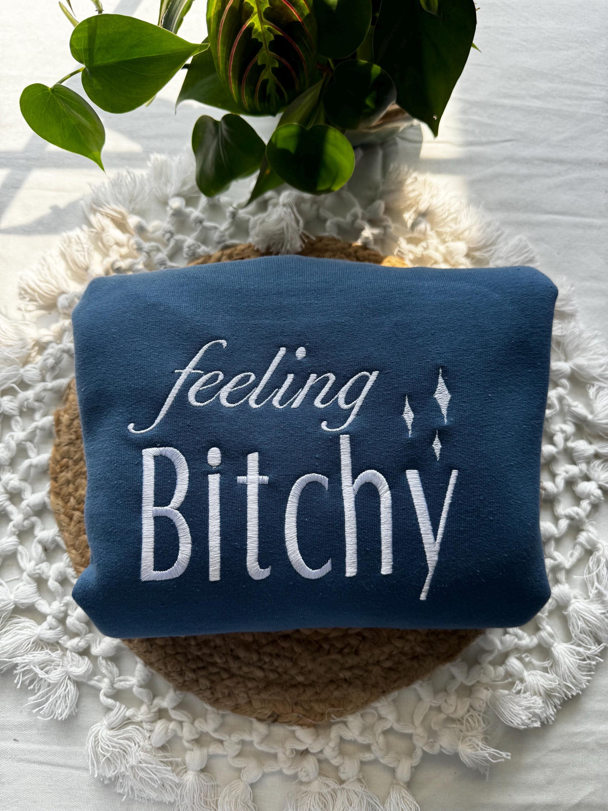 Feeling Bitchy Embroidered Sweatshirt - Funny Sweatshirt