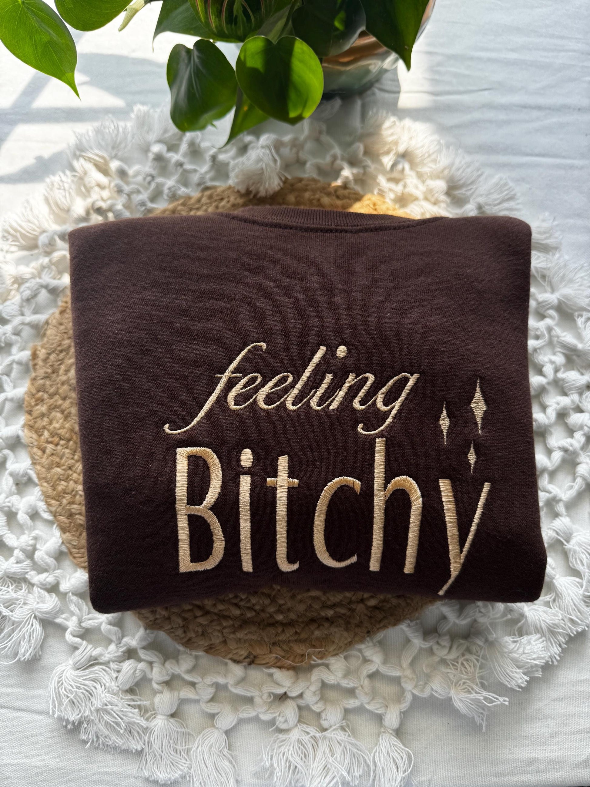 Feeling Bitchy Embroidered Sweatshirt - Funny Sweatshirt