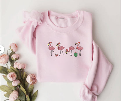 Christmas sweatshirt-Cute Embroidered Sweatshirt- Holiday season outfit