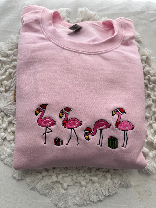 Christmas sweatshirt-Cute Embroidered Sweatshirt- Holiday season outfit